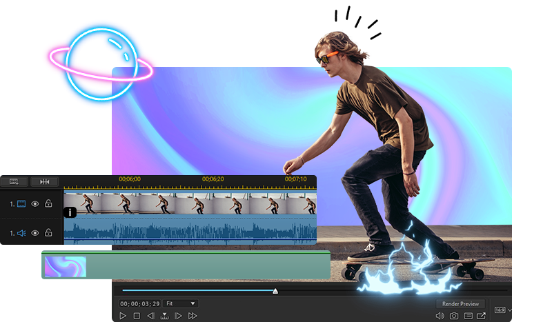 image showcasing PowerDirector 365 per Mac overall features